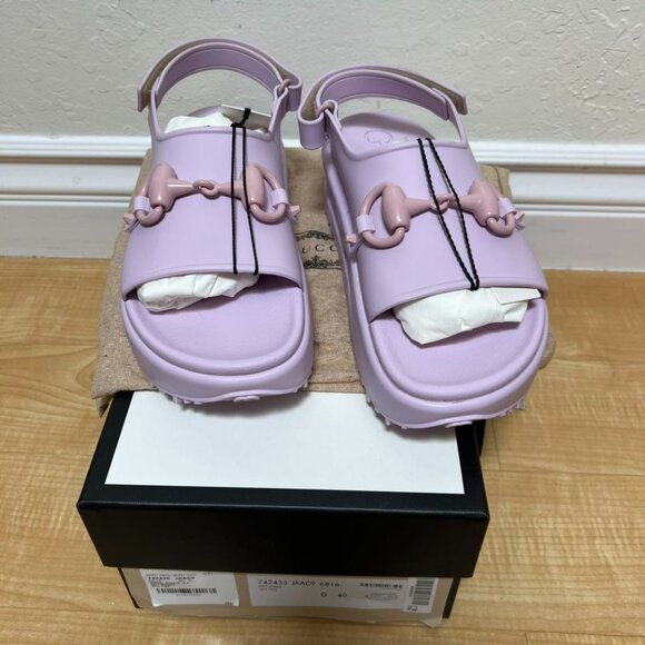Gucci Interlocking G Platform Sandal Light Pink (Women's) - Picture 1 of 7